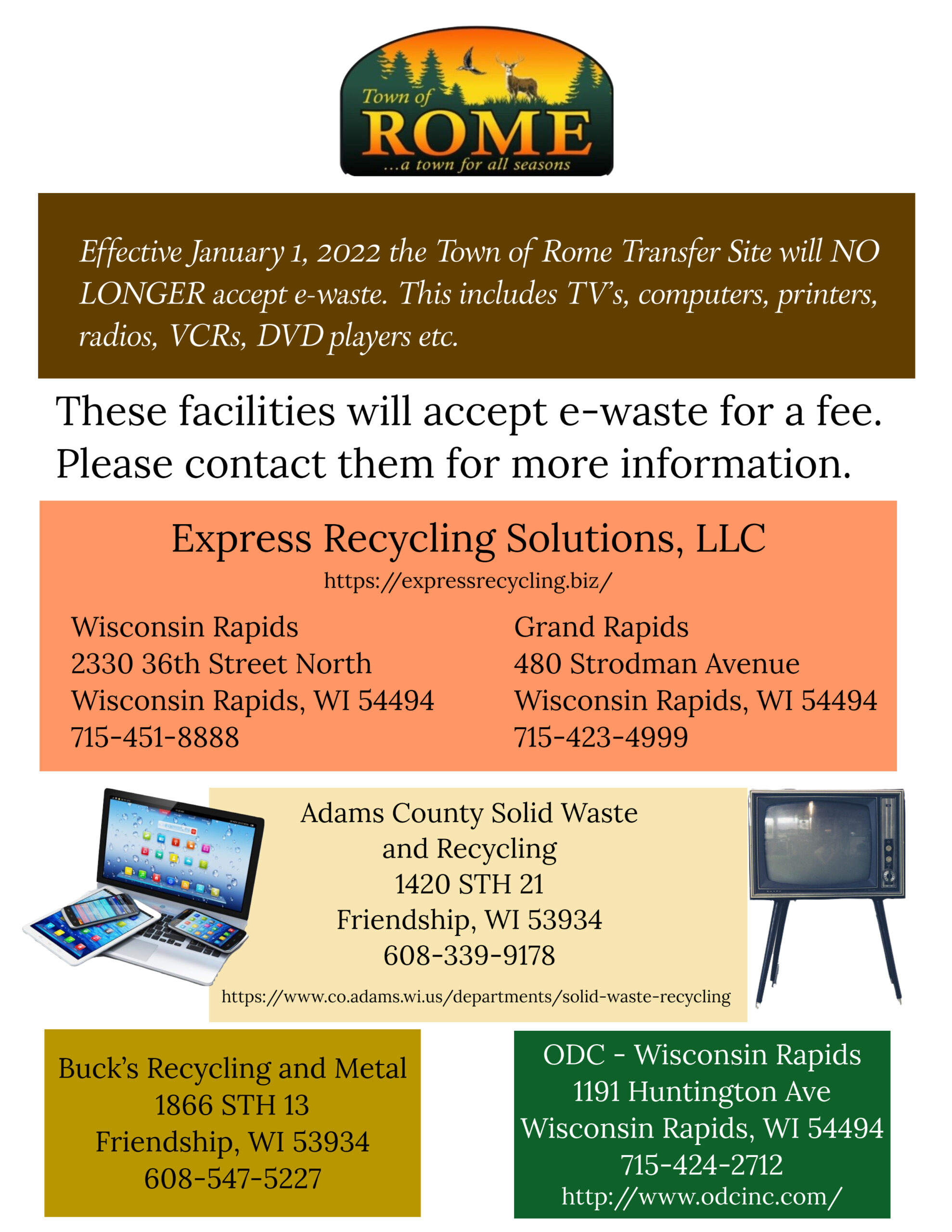 electronic recycling flyer